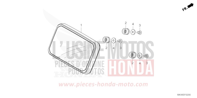 COMPTEUR de NC750X "Méca" MAT PEARL GLARE WHITE (NHB54) 2025